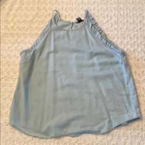 Rue21 Blue Ruffled Tank Top